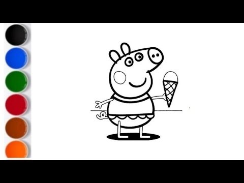 Easy peppapig 🐷🌈🐖drawing💞❤️ | step-by-step peppa Drawing | colouring | how to draw peppa pig 🐖