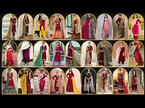 Latest Maroon Punjabi Suit with Combinations/Contrast/Matching Dupatta for 2023-24