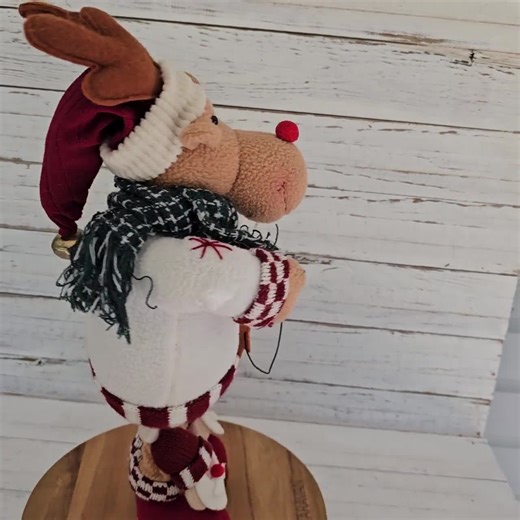 Plush Rudolph Reindeer Christmas Toy: Vintage Red Nose Display - Etsy