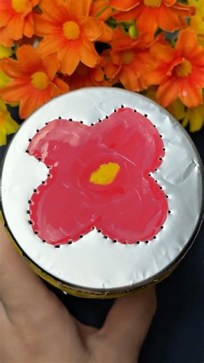 Drawing a red flower 🌺 #asmr #satisfying #relaxing #art #drawing