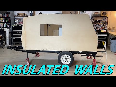building the walls for our cheap camper trailer
