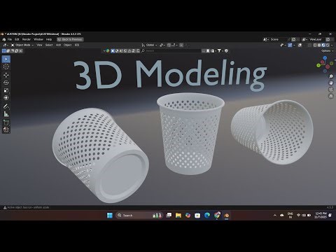 Simple and Easy Dustbin in Blender Tutorial
