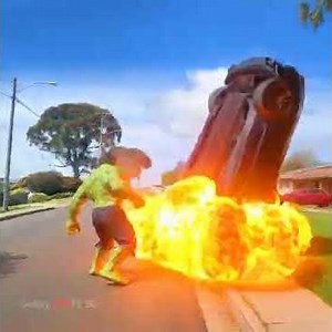 deadpool trys to steal hulks car