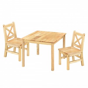 Solid Hard Wood Kids Table and X-back Chairs, 3 Piece Set, Kids Activity Table and Chairs - Etsy
