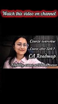 Roadmap of CA |Eligibility criteria, completed details 2026#charteredaccountant #caaspirants #icai