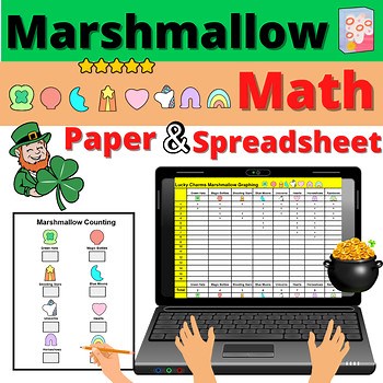 Marshmallow Math St Patricks Day Activity Spreadsheet, Paper, Digital March