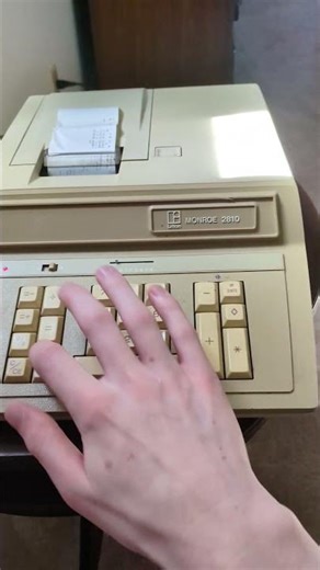 Monroe 2810 adding machine ASMR