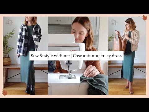 Sew & style with me | Cosy autumn jersey layering dress, perfect for beginner sewing