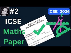 #2 ICSE Maths Sample Paper 2026 | The BEST Resource for Class 10 Board Exam