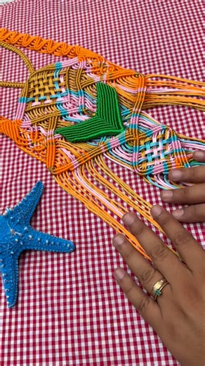 Tejido a mano en #macrame 🤲🧶 | Artesanias ámbar