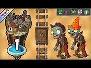 Plants vs Zombies 2 - Wild West Day 1 -Plants Lvl 1 & No Premium-