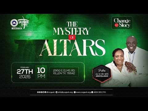 RCCGSCK LIVE || CHANGE OF STORY || TOPIC: THE MYSTERY OF ALTERS || FRIDAY 10 PM CT