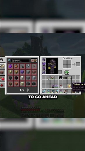this is how to move a totem from inventory to hotbar in minecraft i guess.. #minecraft #tutorial