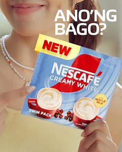 May bagong creamy na babago sa umaga mo! NEW Nescafe Creamy White! May sarap ng Nescafe coffee at more Nestle milk kaya leveled up ang creaminess (vs previous formulation). Switch na! N0090P052725N | NESCAFÉ