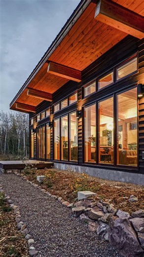 TIMBERLYNE on Instagram: "Minnesota Cabin Overlooking Lake Superior This cabin is the perfect blend of modern and rustic. It's warm and cozy, perfect for those cool fall nights. Timberlyne can custom design the cabin of your dreams, manufacture the kit, and ship it right to your property. TIMBERLYNE Building Dreams, Connecting Lives"