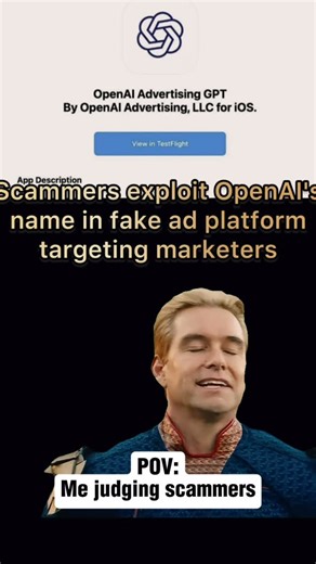 Google Ads Help on Instagram: "Scammers exploit OpenAI’s name in fake ad platform targeting marketers Digital marketers face new phishing campaign using fraudulent TestFlight app claiming to offer OpenAI advertising credits and campaign tools. A phishing operation is currently targeting digital marketers and app testers with emails claiming to provide beta access to “OpenAI Advertising GPT,” a non-existent product promoted through Apple’s TestFlight platform. The fraudulent application promises