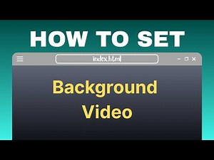How to Add Background Video in HTML & CSS