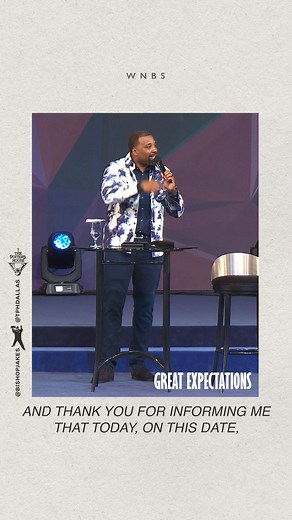 Last week at #WNBS, Pastor Michael Phillips brought a powerful message. We praise God even in our exile because we know God’s going to finish what He started! Am I talking to you? Will you praise Him with me today? Rewatch #GreatExpectations at YouTube.com/TDJakesOfficial | T.D. Jakes Ministries
