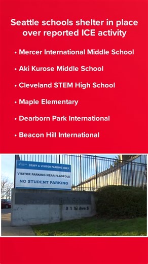 KING 5 on Instagram: "Seattle Public Schools says six schools went into shelter-in-place protocol after reports of nearby ICE activity on Tuesday."