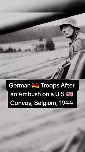 Men from Kampfgruppe Hansen after a successful ambush on an American convoy of the 14th Cavalry group at Poteau, Belgium 1944. #ww2 #worldwar2 #war #us #usa #german #germany #1944 #1945 #unitedstates #america #usarmy #military #stg44 #fy #fyp #foryou #foryourpage #foryoupage #fypage #xyzbca