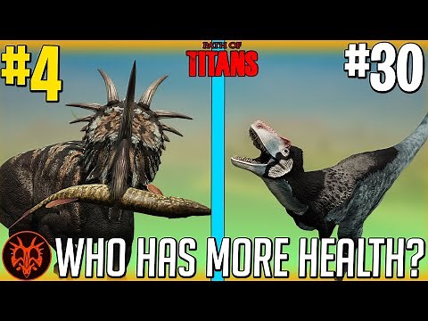 All 30 Official Dinos Ranked By HEALTH! - Path of Titans