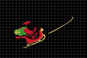 Santa Sleigh Christmas Embroidery Design, Santa Sleigh Embroidery Design, Xmas Santa Sleigh Machine Embroidery Design, Instant Download - Etsy
