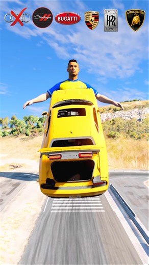 cars vs ronaldo #beamngdrive #beamngcrash #beamng