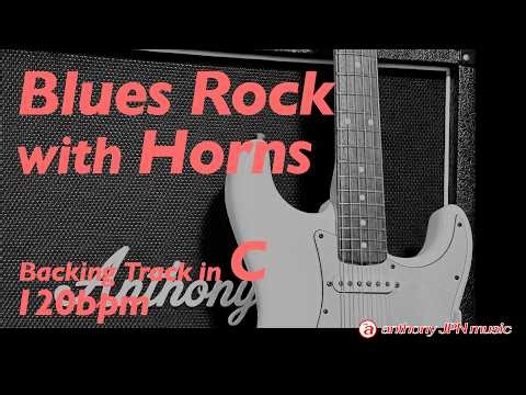 Blues Rock with Horns Backing Track in C (120bpm)