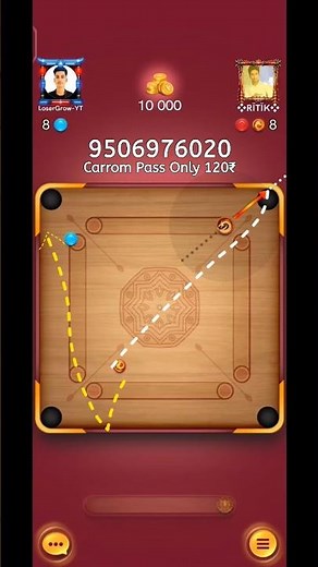 Indirect shoots tricks in carrom pool #carrompool play with You #carromboard #carrom #carromking