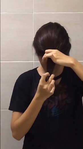 How I cut My hair at home. layers with unicorn ponytail method