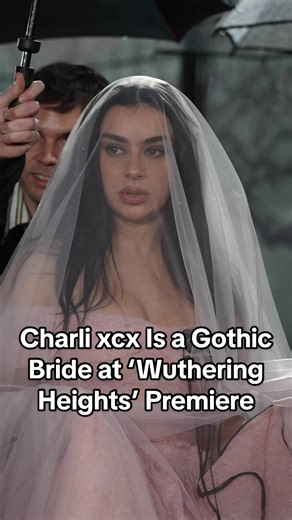 #Charlixcx’s blushing bridal gown for the UK #WutheringHeights premiere is actually romantic. Link in bio for more.