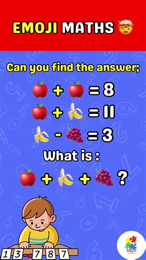 Can You Solve This Emoji Math Puzzle?🍎🍌 #maths #mindbendingquiz #mentalmath