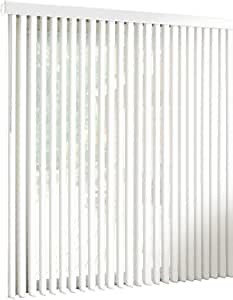 Cordless Vertical Blinds - Custom Made Premium PVC Blinds for Windows - Window Shades Patio Door Smart Blinds Blocks Sunlight (84" Thru 93 7/8" W x 36" Thru 47 7/8" L)