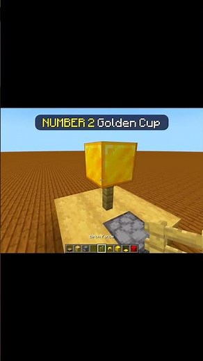 Minecraft Golden Cup Build Tutorial | Easy Trophy Design| #shorts #minecraft