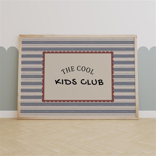 Cool Kids Room Wall Art Trendy Boys Bedroom Decor Modern Playroom Poster Neutral Typography Print Printable Download | 25 - Etsy
