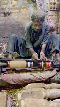 Coloring a Wooden Block | Beautiful Wood Craft Painting by hand #diy #shorts