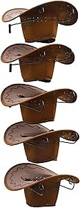 Cowboy Hat Rack for Hat Storage-Hat Holder for Room Décor Keeps Original Shape of Hat,Metal Cowboy Hat Display Cowboy Hat Organizer, Black Western Hat Rack Cowboy Hat Rack for Wall (5 Pairs)