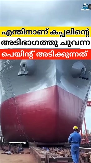 കപ്പലിന്റെ അടിഭാഗത്ത് ചുവന്ന പെയിന്റ് അടിക്കുന്നത് എന്തിന്? 🚢🔴 |#shorts