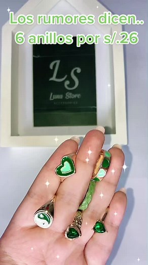 Los rumores dicen que en luna Store encuentras este set de anillos a s/.26 #anillos #emprendedor #empoderada #comprasonline #peru #parati #viral #