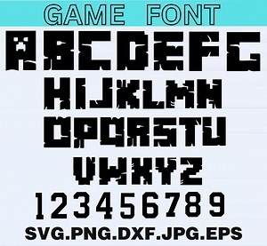 Minecraft Font SVG Bundle, Gamer Alphabet & Number Cut Files, Pixel Font SVG   TTF File, Cricut and Silhouette Letters, Instant Download - Etsy