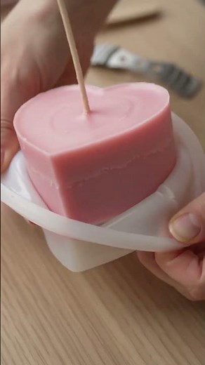 DIY Heart-Shaped Candle at Home ❤️ | Easy Homemade Candle Tutorial