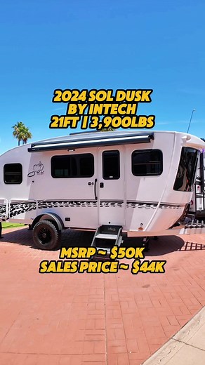 Seriously hard to not like this inTech campers! This 2024 Sol Dusk is such a great lightweight camper option that’s better than your ordinary travel trailers in this size, but also not as outrageous and expensive like an airstream. What do you think? Link in my bio for locations you can find this camper with @bluecompassrv #rv #travel #camper #backpacking #hiking #camp #camping #rv #camper