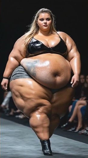 Confident Plus Size Model Slays the Runway | Powerful Walk & Flying Kiss #Shorts