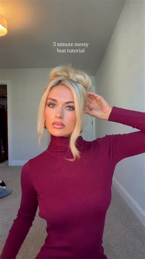 Savannah DeLane Morris | POV: you have 5 minutes to get ready and do your hair ✨🤍 #messybun #hairhack #updohairstyles | Instagram