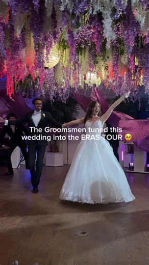 Miami Wedding Planner on Instagram: "@taylorswift heard you’re getting married…don’t hesitate to steal this for your grand entrance 🫶 Danielle and Sanjay didn’t miss when they came up with this ERAS TOUR coded grand entrance for their wedding day! The groomsmen, SENDING ME, every time I watch it. I love they designed these just for the bride 👰 s/o to @moderneraweddings DJ Mad Mike for throwing down on the decks 🎧 Friendly reminder, it’s your wedding, and it’s been a long time coming, so do as