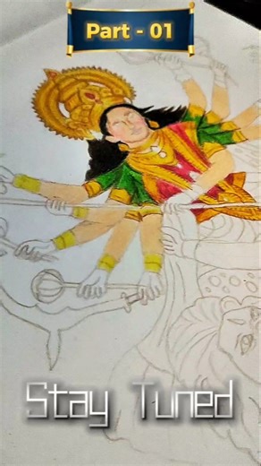 🔥 "Divine Power in Colors | Maa Durga Art Creation 🎨🙏 | Part - 01 #hindufestival #dussehra #artist