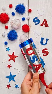  4th July Celebration Popper  Get ready to celebrate the 4th of July with these amazing refillable pom-pom poppers! They're perfect for adding an extra touch of fun to your festivities, and the best part is, you can use them again and again!  HOW TO MAKE >> https://www.bakerross.co.uk/craft-ideas/teachers/4th-july-celebration-popper/ #getkidscrafting #usa #poppers #4thjuly #bakerross | Baker Ross | Facebook