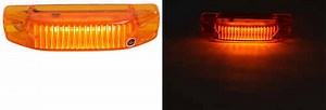 Optronics Thinline LED Trailer Clearance or Side Marker Light - Submersible - 6 Diodes - Amber Lens
