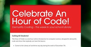 Celebrate An Hour of Code!