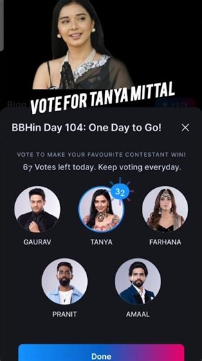 vote for Taniya Mittal